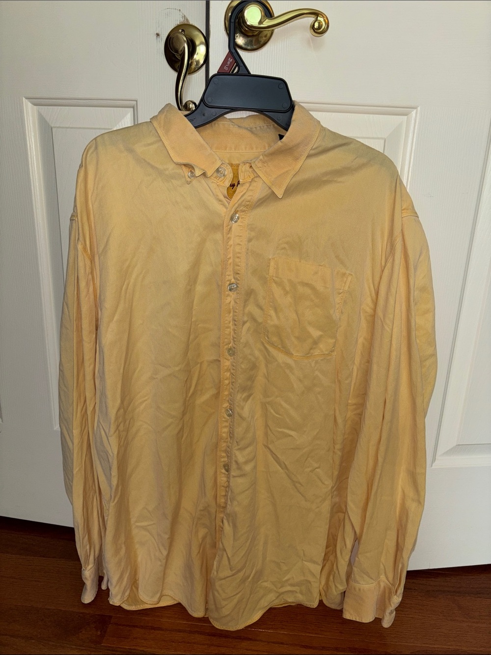 Tommy Bahama Pale Butter Yellow Button Down Collared Shirt Men’s Size XXL